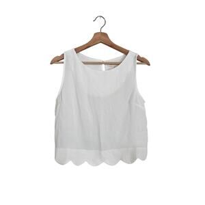 NWT Monteau Los Angeles Scalloped Hem Top Size Medium